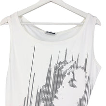 画像をギャラリービューアに読み込む, JIL SANDER ジルサンダー ノースリーブ ストレッチ アシンメトリー 変形 ワンピース コットン ホワイト【中古】 レディース