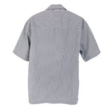 画像をギャラリービューアに読み込む, Salvatore Ferragamo サルヴァトーレフェラガモ ブルゾン 半袖シャツ コットン ネイビー ホワイト XL-XXL相当【中古】 メンズ