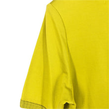 画像をギャラリービューアに読み込む, YVES SAINT LAURENT イヴ・サンローラン 半袖 肩パッド入 ワンピース コットン ライムイエロー XLサイズ相当 【中古】 レディース