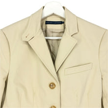 画像をギャラリービューアに読み込む, RALPH LAUREN ラルフローレン 総裏 テーラードジャケット コットン ライトベージュ Mサイズ相当【中古】 レディース