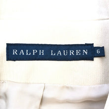画像をギャラリービューアに読み込む, RALPH LAUREN ラルフローレン 総裏 テーラードジャケット コットン ライトベージュ Mサイズ相当【中古】 レディース