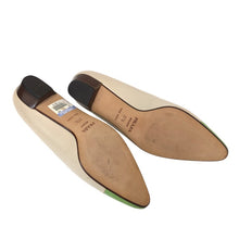 画像をギャラリービューアに読み込む, PRADA プラダ バイカラー ローヒール パンプス レザー ベージュ グリーン【中古】【美品】 レディース