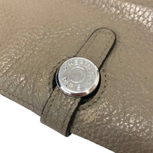 画像をギャラリービューアに読み込む, HERMES エルメス ドゴンGM 長財布 レザー グレー □J刻印【中古】 ユニセックス