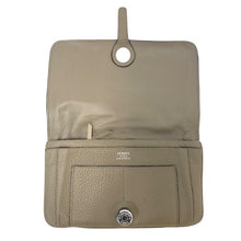 画像をギャラリービューアに読み込む, HERMES エルメス ドゴンGM 長財布 レザー グレー □J刻印【中古】 ユニセックス