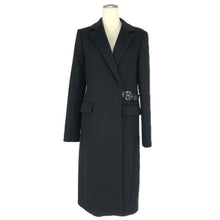画像をギャラリービューアに読み込む, Salvatore Ferragamo サルヴァトーレフェラガモ チェスターコート ロング カシミヤ ブラック Lサイズ相当【中古】 レディース