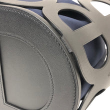 画像をギャラリービューアに読み込む, HERMES エルメス トートバッグ MANUFACTURE DE BOUCLERIES シェーヌダンクル 080245CA ハンドバッグ シルク/マダムカーフスキン ノワール ネイビー Y刻印【中古】【美品】 レディース