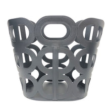 画像をギャラリービューアに読み込む, HERMES エルメス トートバッグ MANUFACTURE DE BOUCLERIES シェーヌダンクル 080245CA ハンドバッグ シルク/マダムカーフスキン ノワール ネイビー Y刻印【中古】【美品】 レディース