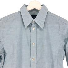 画像をギャラリービューアに読み込む, RALPH LAUREN ラルフローレン スリムフィット 長袖シャツ コットン ライトブルー ホワイト ストライプ Mサイズ相当【中古】 レディース