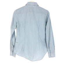 画像をギャラリービューアに読み込む, RALPH LAUREN ラルフローレン スリムフィット 長袖シャツ コットン ライトブルー ホワイト ストライプ Mサイズ相当【中古】 レディース
