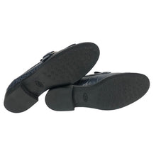 画像をギャラリービューアに読み込む, TOD’S トッズ タッセル ベルトバックル クロコ型押し ローファー レザー ブルー 24.5cm相当【中古】【新品同様】【美品】 レディース