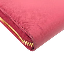 画像をギャラリービューアに読み込む, PRADA プラダ ラウンドファスナー 1M0506 長財布 サフィアーノレザー ピンク【中古】 レディース