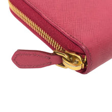 画像をギャラリービューアに読み込む, PRADA プラダ ラウンドファスナー 1M0506 長財布 サフィアーノレザー ピンク【中古】 レディース