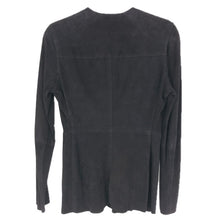 画像をギャラリービューアに読み込む, GIORGIO ARMANI ジョルジオアルマーニ レザージャケット 山羊/ゴートレザー ブラック M-Lサイズ相当【中古】 レディース