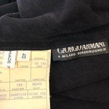 画像をギャラリービューアに読み込む, GIORGIO ARMANI ジョルジオアルマーニ レザージャケット 山羊/ゴートレザー ブラック M-Lサイズ相当【中古】 レディース