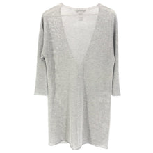 画像をギャラリービューアに読み込む, FABIANA FILIPPI ファビアナ フィリッピ メッシュ ロングカーディガン コットン グレー Mサイズ相当【中古】 レディース