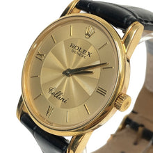 画像をギャラリービューアに読み込む, ROLEX ロレックス K番 32mm 純正尾錠(750) チェリーニ 5116 腕時計 18KYG シャンパン 手巻き シャンパン文字盤【中古】 メンズ