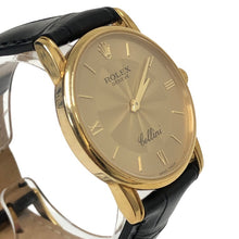 画像をギャラリービューアに読み込む, ROLEX ロレックス K番 32mm 純正尾錠(750) チェリーニ 5116 腕時計 18KYG シャンパン 手巻き シャンパン文字盤【中古】 メンズ
