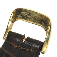 画像をギャラリービューアに読み込む, JAEGER-LECOULTRE ジャガー・ルクルト 34mm 純正尾錠 ジェントローム 152.1.81 腕時計 K18/750 手巻き ホワイト文字盤【中古】 メンズ