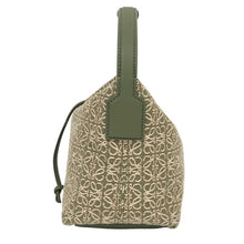 画像をギャラリービューアに読み込む, LOEWE ロエベ ワンショルダー キュービィバッグ スモール A906K75X06 ハンドバッグ カーフ/アナグラムジャガード アボカドグリーン【中古】 【美品】レディース