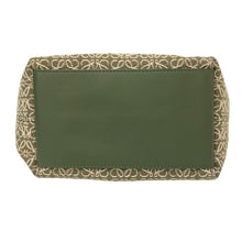 画像をギャラリービューアに読み込む, LOEWE ロエベ ワンショルダー キュービィバッグ スモール A906K75X06 ハンドバッグ カーフ/アナグラムジャガード アボカドグリーン【中古】 【美品】レディース