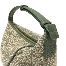 画像をギャラリービューアに読み込む, LOEWE ロエベ ワンショルダー キュービィバッグ スモール A906K75X06 ハンドバッグ カーフ/アナグラムジャガード アボカドグリーン【中古】 【美品】レディース