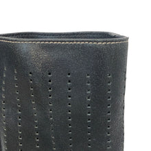 画像をギャラリービューアに読み込む, PRADA プラダ 三角ロゴプレート トートバッグ パンチングレザー ブラック【中古】 レディース