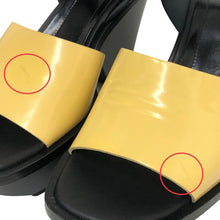 將圖片載入圖庫檢視器 MARNI マルニ ウェッジソール プラットフォーム バイカラー サンダル ラバー/レザー イエロー ブラック 26cm相当【中古】【新品同様】【美品】レディース