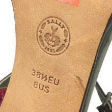 画像をギャラリービューアに読み込む, BALLY バリー ストラップ サンダル エナメル カーキ 25.5cm相当【中古】【美品】 レディース