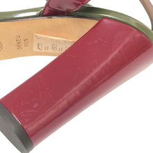 画像をギャラリービューアに読み込む, BALLY バリー ストラップ サンダル エナメル カーキ 25.5cm相当【中古】【美品】 レディース