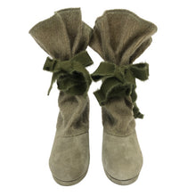 画像をギャラリービューアに読み込む, ANTEPRIMA アンテプリマ ショート ブーツ スウェード/ニット ダスティグリーン 24-24.5cm相当【中古】【新品同様】【美品】レディース