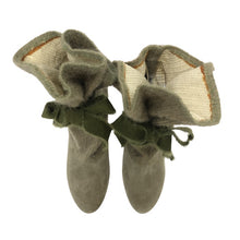 画像をギャラリービューアに読み込む, ANTEPRIMA アンテプリマ ショート ブーツ スウェード/ニット ダスティグリーン 24-24.5cm相当【中古】【新品同様】【美品】レディース