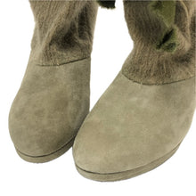 画像をギャラリービューアに読み込む, ANTEPRIMA アンテプリマ ショート ブーツ スウェード/ニット ダスティグリーン 24-24.5cm相当【中古】【新品同様】【美品】レディース