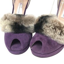 画像をギャラリービューアに読み込む, L'AUTRE CHOSE ロートレショーズ パンプス スウェード/ファー パープル 24-24.5cm相当【中古】【新品同様】【美品】 レディース