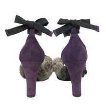 画像をギャラリービューアに読み込む, L'AUTRE CHOSE ロートレショーズ パンプス スウェード/ファー パープル 24-24.5cm相当【中古】【新品同様】【美品】 レディース