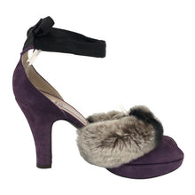 画像をギャラリービューアに読み込む, L'AUTRE CHOSE ロートレショーズ パンプス スウェード/ファー パープル 24-24.5cm相当【中古】【新品同様】【美品】 レディース
