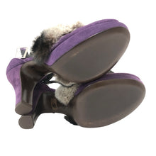 画像をギャラリービューアに読み込む, L'AUTRE CHOSE ロートレショーズ パンプス スウェード/ファー パープル 24-24.5cm相当【中古】【新品同様】【美品】 レディース