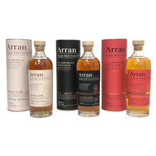 画像をギャラリービューアに読み込む, Arran アラン 未開栓 700ml 50度 55.8度 3本セット シェリーカスク ポートカスクフィニッシュ アマローネカスク ウイスキー【中古】 【新品同様】