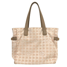 画像をギャラリービューアに読み込む, CHANEL シャネル ニュートラベルライン トートGM ギャランティカード付 ショルダーバッグ A15825 トートバッグ レザー/ナイロンキャンバス ベージュ【中古】レディース