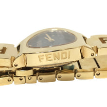 이미지를 갤러리 뷰어에 로드 , FENDI フェンディ 限定モデル 1Pダイヤ ステラ LIMITED 3060L 腕時計 GP ゴールド クオーツ ブラック文字盤 24mm【中古】 レディース