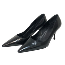 画像をギャラリービューアに読み込む, PRADA プラダ ポインテッドトゥ ハイヒール パンプス エナメル ブラック 24.5cm相当【中古】 レディース
