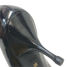 画像をギャラリービューアに読み込む, PRADA プラダ ポインテッドトゥ ハイヒール パンプス エナメル ブラック 24.5cm相当【中古】 レディース