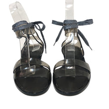 画像をギャラリービューアに読み込む, SEE BY CHLOE シーバイクロエ ストラップ レースアップ サンダル ラバー ブラック 24.5cm相当【中古】【新品同様】【美品】レディース