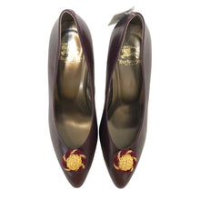 画像をギャラリービューアに読み込む, Burberrys バーバリーズ ポインテッドトゥ パンプス レザー ワインレッド 24.5cm【中古】【新品同様】【美品】レディース