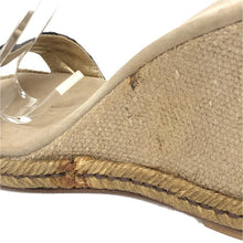 画像をギャラリービューアに読み込む, MARC JACOBS マークジェイコブス レースアップ ウェッジソール サンダル ファブリック ブラック ブルー 24cms相当【中古】 レディース