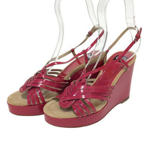 画像をギャラリービューアに読み込む, DOLCE&GABBANA ドルチェアンドガッバーナ ウェッジソール サンダル エナメル ピンク 25cm相当【中古】 レディース