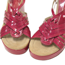 画像をギャラリービューアに読み込む, DOLCE&GABBANA ドルチェアンドガッバーナ ウェッジソール サンダル エナメル ピンク 25cm相当【中古】 レディース