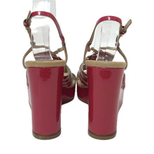 画像をギャラリービューアに読み込む, DOLCE&GABBANA ドルチェアンドガッバーナ ウェッジソール サンダル エナメル ピンク 25cm相当【中古】 レディース