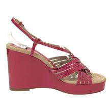 画像をギャラリービューアに読み込む, DOLCE&GABBANA ドルチェアンドガッバーナ ウェッジソール サンダル エナメル ピンク 25cm相当【中古】 レディース