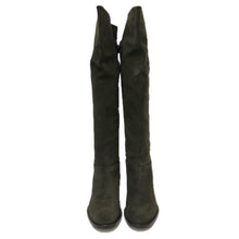 画像をギャラリービューアに読み込む, STARIONI スタリオーニ ニーハイ ブーツ スウェード カーキ サイズ38 24.5cm相当【中古】【新品同様】【美品】レディース