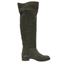 画像をギャラリービューアに読み込む, STARIONI スタリオーニ ニーハイ ブーツ スウェード カーキ サイズ38 24.5cm相当【中古】【新品同様】【美品】レディース